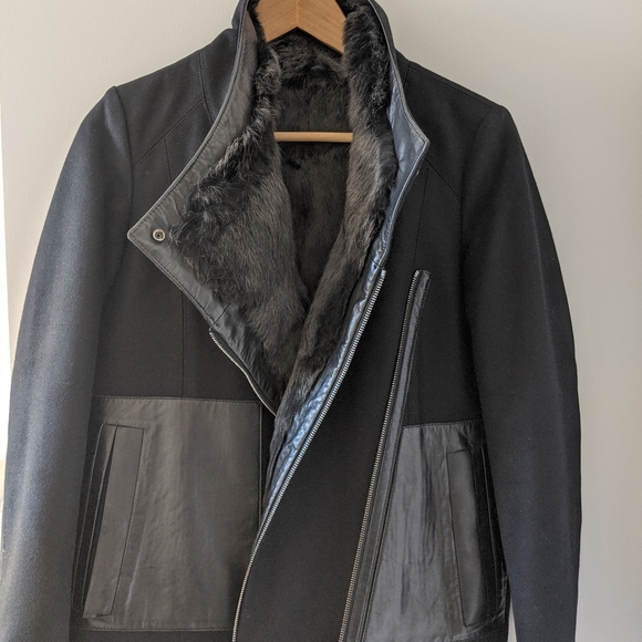 helmut lang fur coat